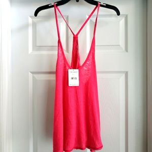 Nwt pink free people burn out tank